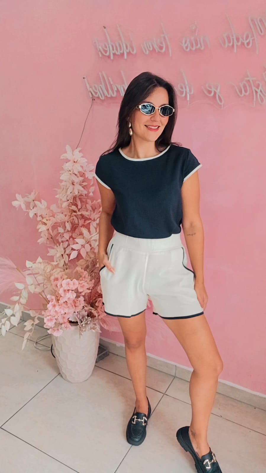 Blusa manga curta em linho