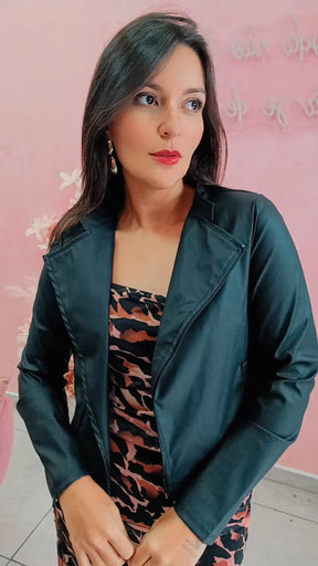 Jaqueta coro eco, manga comprida com ziper