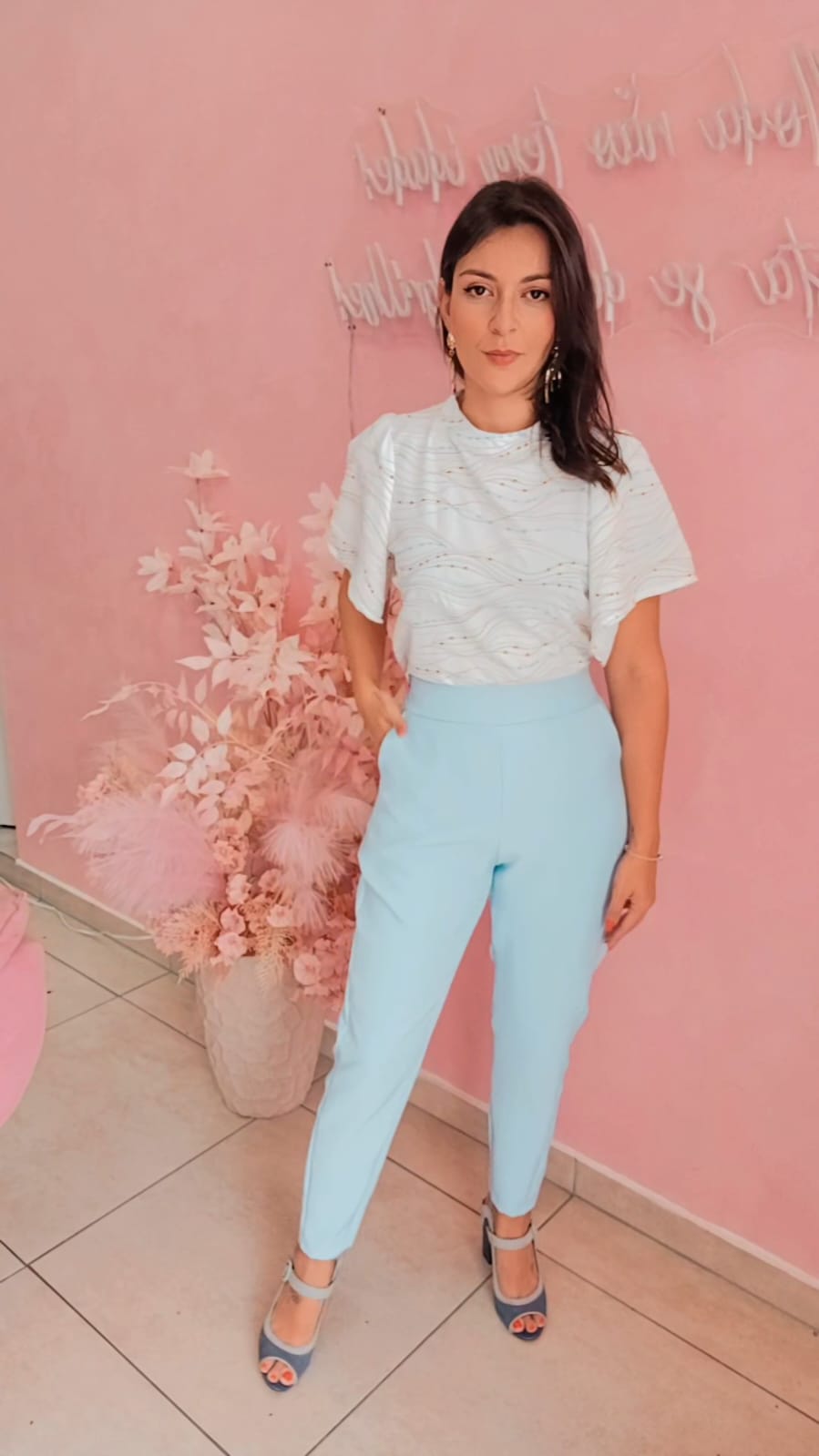 Blusa Bordada manga Ampla