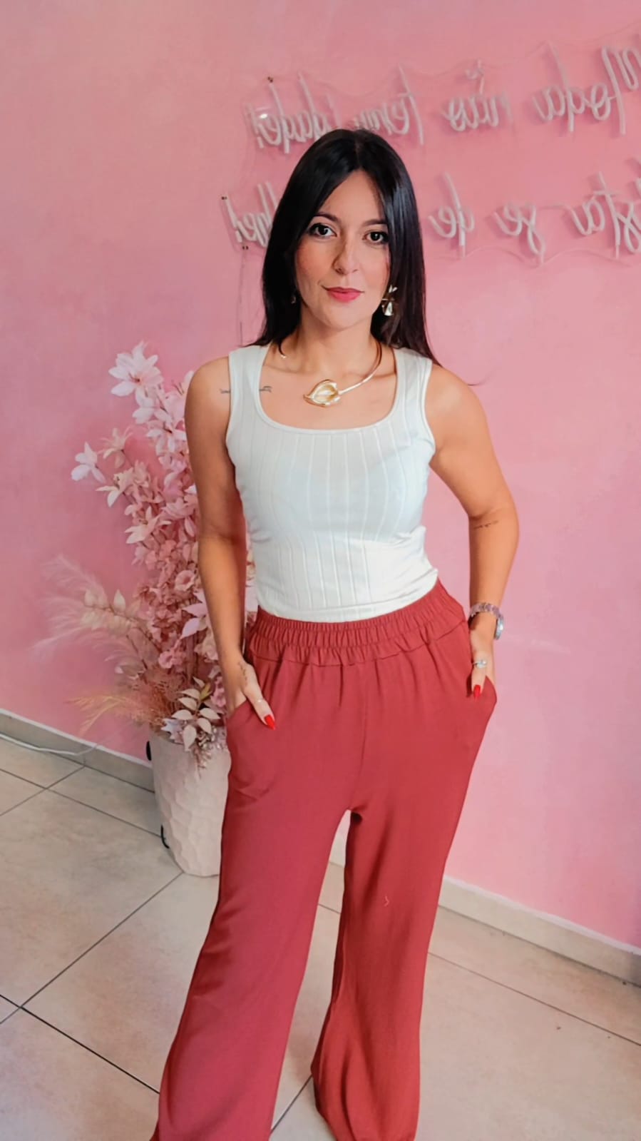 Regata canelada alça larga - natural