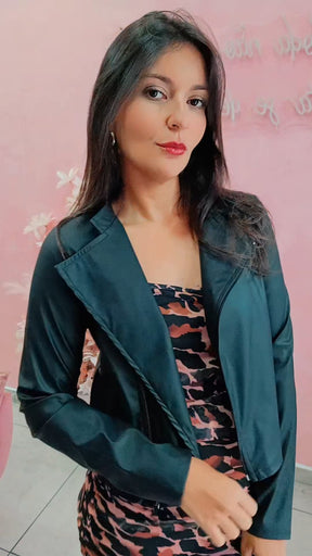 Jaqueta coro eco, manga comprida com ziper