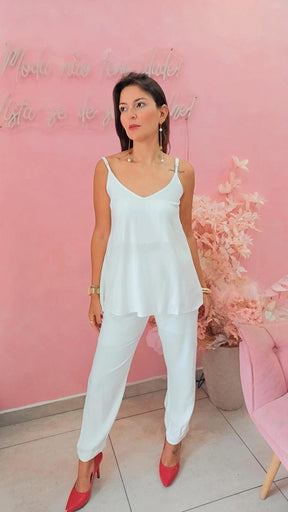 Calça Branca Viscose