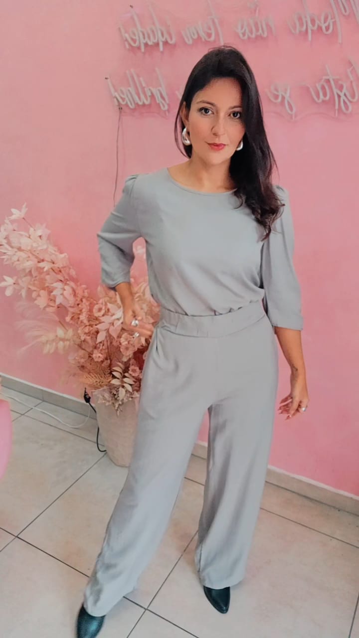 Conjunto Viscose Chumbo