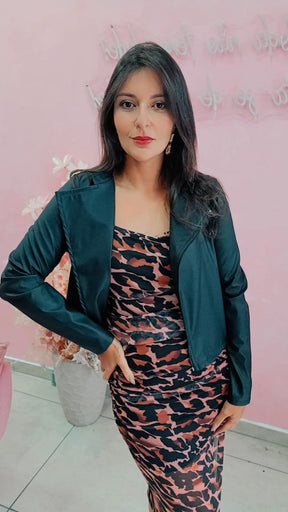 Jaqueta coro eco, manga comprida com ziper