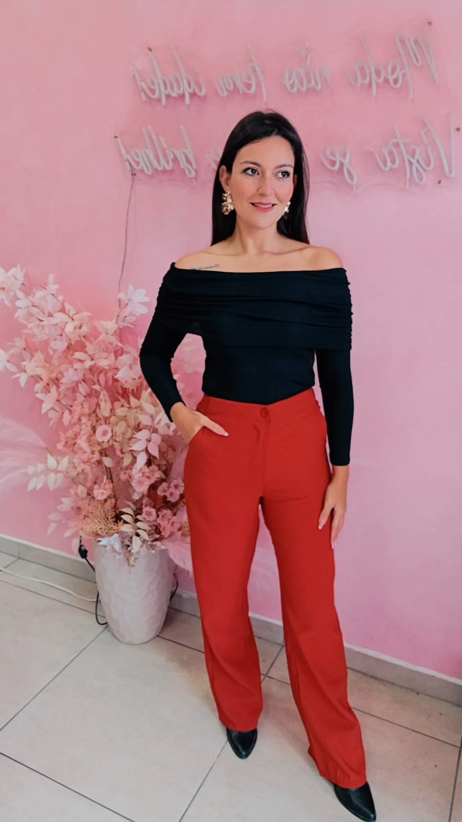 Calça Alfaiataria cintura alta corte reto - Telha