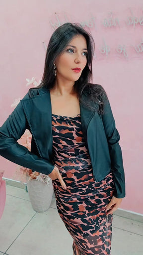 Jaqueta coro eco, manga comprida com ziper