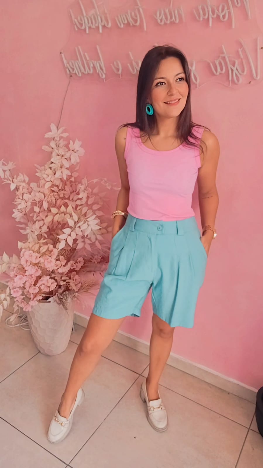 Regata canelada rosa