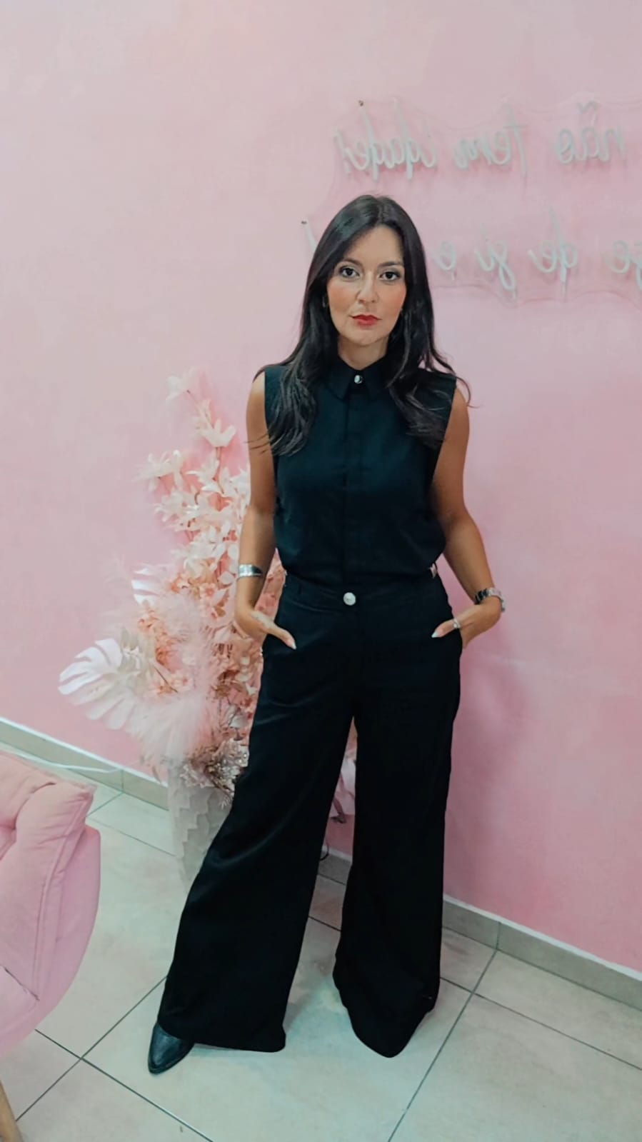 Calça Jeans Flare Preta