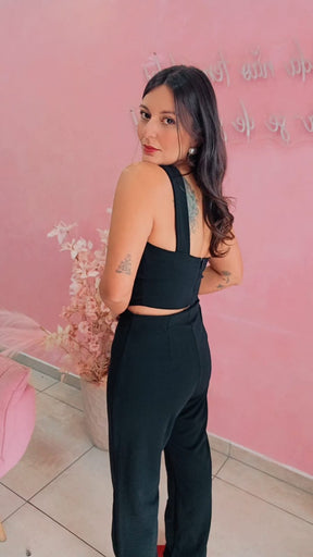 Cropped Recort preto