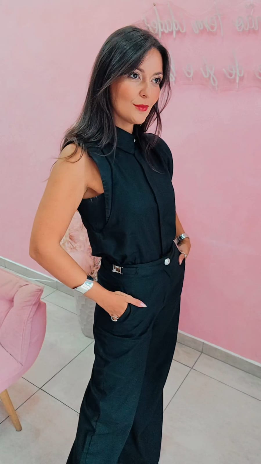 Calça Jeans Flare Preta