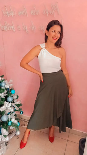 Saia Envelope Visco linho