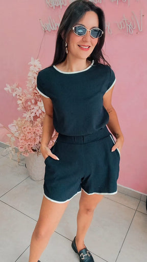 Blusa manga curta em linho