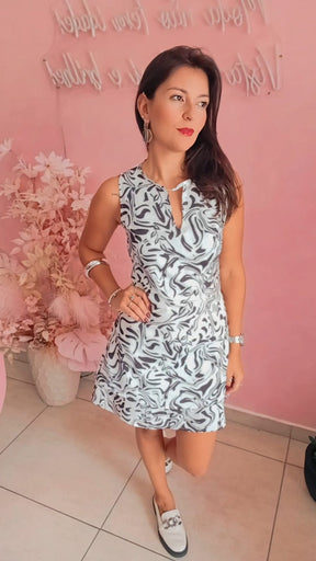 Vestido curto estampado