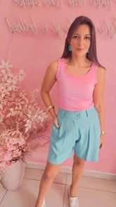 Regata canelada rosa