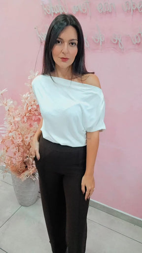 Blusa Gola Canoa Off White