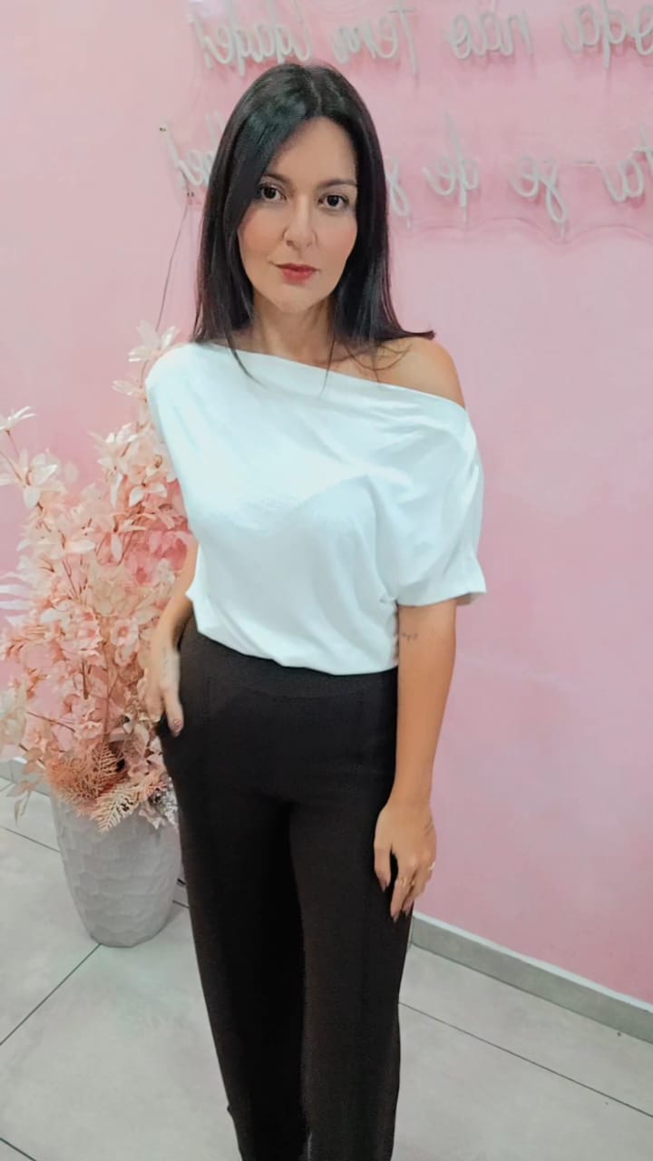 Blusa Gola Canoa Off White