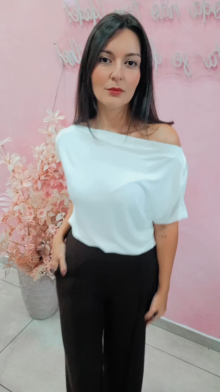 Blusa Gola Canoa Off White