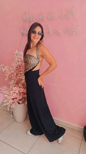 Lenço de Cetim Preto e dourado