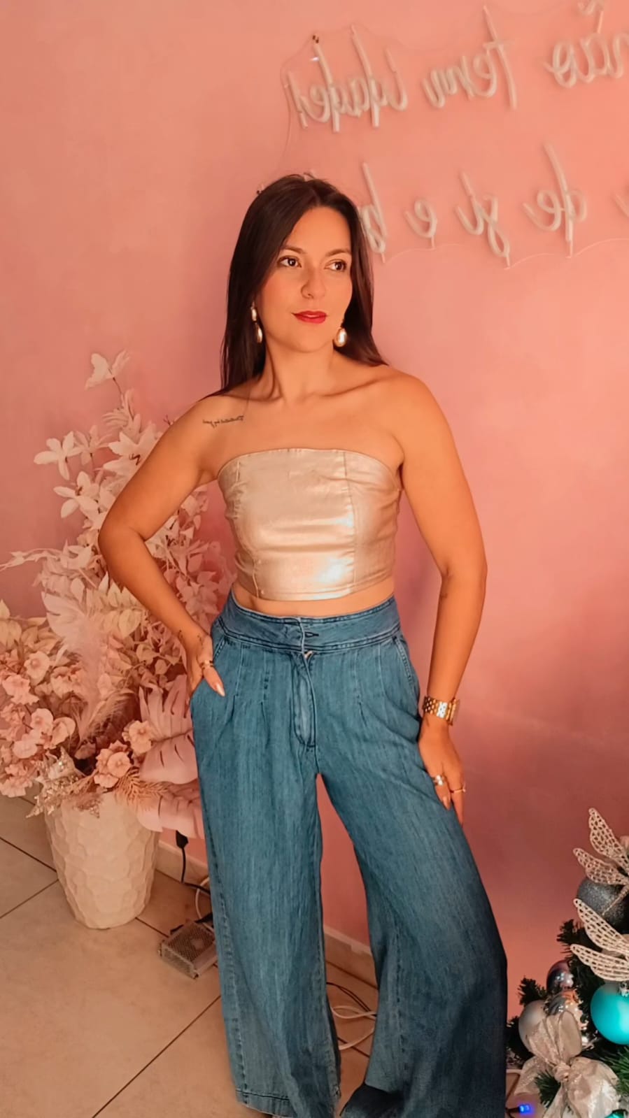 Cropped Metalizado Dourado