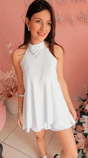 Macaquinho frente única com bojo - branco