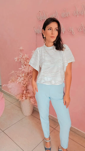 Blusa Bordada manga Ampla