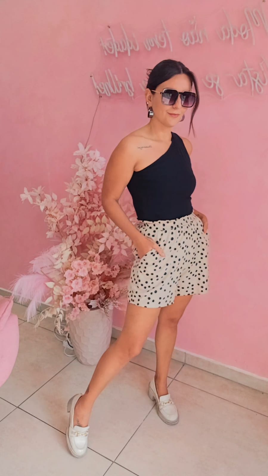 Shorts Poá em linho