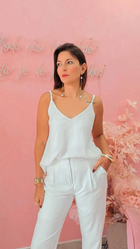 Calça Branca Viscose